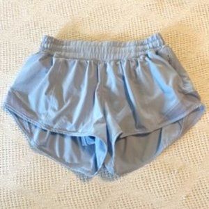 Light Blue Lululemon hotty hot shorts